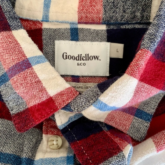 Hammer Down Tee Med & Goodfellow Flannel Sz Lrg Red White - Picture 7 of 7
